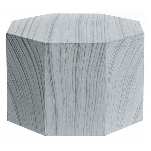 Smooth octagon urn with matte bleached oak effect 5L 1