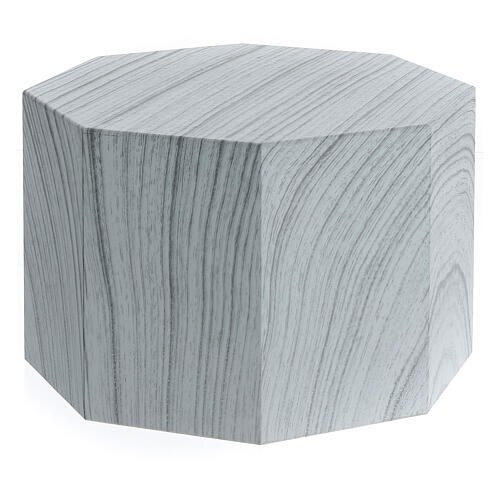 Smooth octagon urn with matte bleached oak effect 5L 3