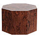 Smooth octogonal urn, matte root wood look, 5L s1