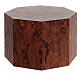 Smooth octogonal urn, matte root wood look, 5L s3