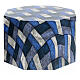 Smooth octogonal urn, matte checked fabric look, 5L s1