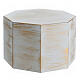 Octagon cremation urn bronze matte effect white gold 5L s3