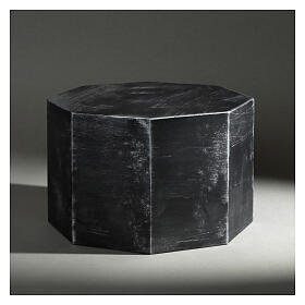 Octagonal urn, smooth surface with matte bronze aluminium look, 5L