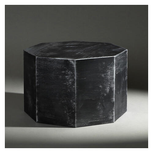 Urna ośmiokątna, gładka, efekt szczotkowanego aluminium (mat), pojemność 5 L 2