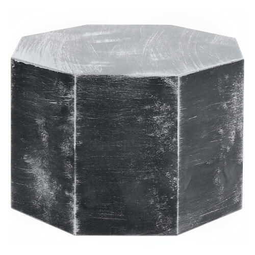 Cremation urn octagon bronze effect matte aluminum 5L 1