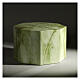 Octagonal funeral urn with shiny onyx effect 5L s2