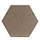 Hexagonal urn, smooth surface with matte root wood look, 5L s4