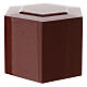 Hexagonal urn, embossed surface with glossy red lacquered finish, 5L s3