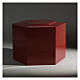 Cremation urn glossy red lacquered hexagonal 5L s2