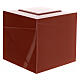 Cubic urn, embossed surface with glossy red lacquered finish, 5L s1