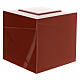 Glossy red lacquered ashlar cube urn 5L s1