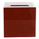Glossy red lacquered ashlar cube urn 5L s3