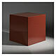 Urna cubo liscio laccato rosso lucido 5L s2