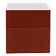 Glossy red lacquered smooth cube urn 5L s3