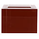 Parallelepiped urn, embossed surface with glossy red lacquered finish, 5L s4