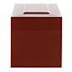 Cremation urn glossy red lacquered ashlar parallelepiped 5L s3