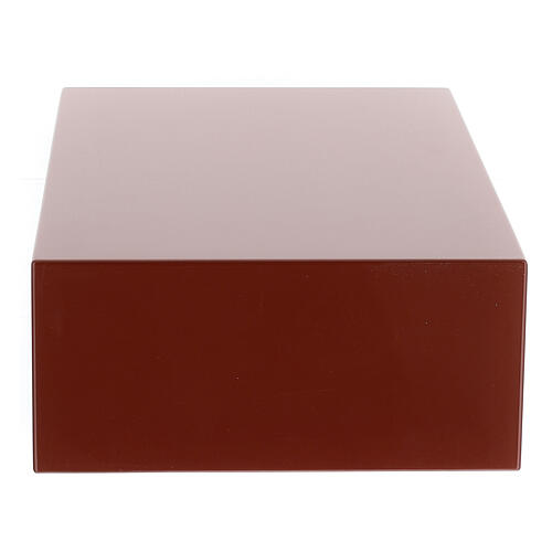 Book-shaped urn, smooth surface with glossy red lacquered finish, 5L 3