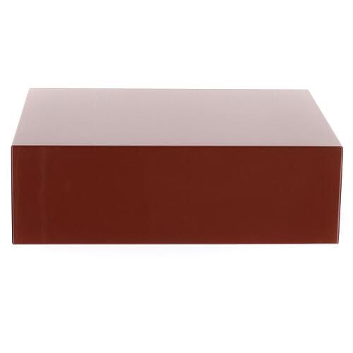 Book-shaped urn, smooth surface with glossy red lacquered finish, 5L 4