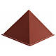 Urne funéraire pyramide lisse laquée rouge brillant 5L s1