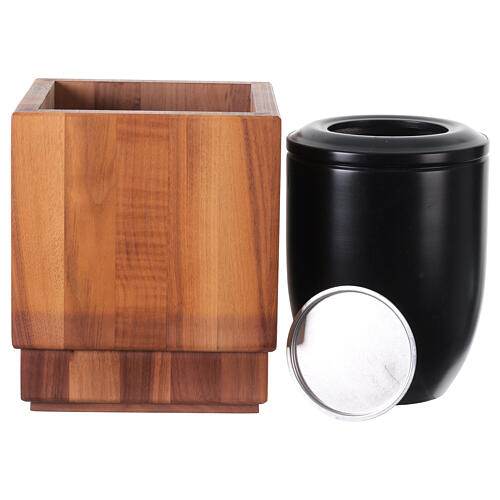 Lyra dark wood cremation urn from Val Gardena 2