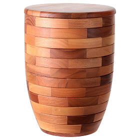 Rigel walnut wood cremation urn from Val Gardena