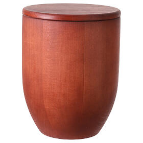 Zora cremation urn, mahogany wood from Val Gardena