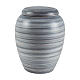 Grey and blue white horizontal striped urn, 8x12 in, 5 litres s1