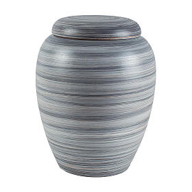 Urna rayas horizontales gris azul y blanco 20x30 5 l