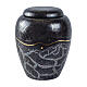 Black urn with marble vein effect and gold detail, 8x12 in, 5 litres s1