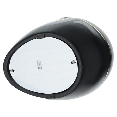 Urna casco de moto negro detalles dorados 25x23x30 cm 8lt 6