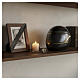 Urna casco da moto nero dettagli oro 25x23x30 cm 8lt s2