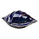 Urne coquillage bleu nuit détails or 45x23x18 5 litres s1