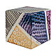 Urna quadrada com diferentes padrões amarelo azul roxo 20x20x20 cm 5 litros s1