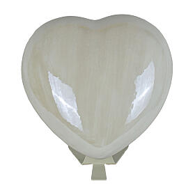 Urne cœur blanc brillant 14x30x29 cm 5 litres