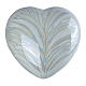 Glossy white heart-shaped urn with holographic effect, 5.5x12x11 in, 5L s1