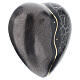 Urna cuore nero dettagli marmo oro 14x30x29 5lt s4