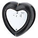 Urna cuore nero dettagli marmo oro 14x30x29 5lt s6