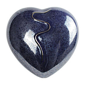 Heart Urn with Night Blue Marble Effect 14x30x29 5lt
