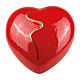 Urna cuore rosso finiture oro 14x30x29 5lt s1