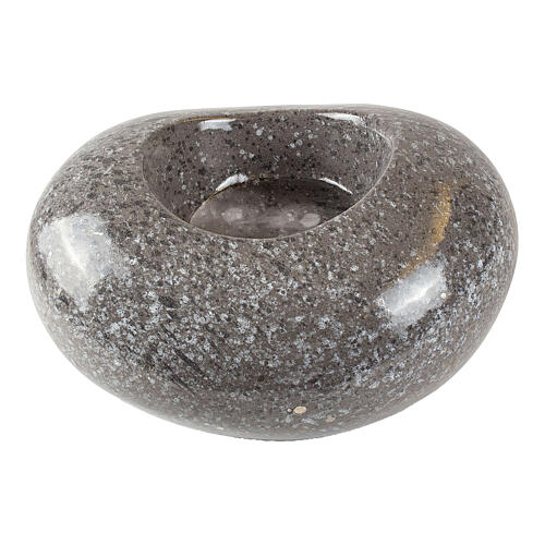 Grey marble effect stone urn, 7.5x12x11 in, 5 litres 1