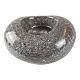 Grey marble effect stone urn, 7.5x12x11 in, 5 litres s1