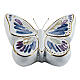 Urna mariposa blanca detalles oro violeta y azul 16x38x28 6lt s1
