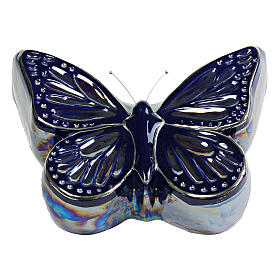 Urne papillon bleu nuit 16x38x28 cm 6 litres