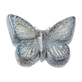 Urne papillon bleu effet vieilli 16x38x28 cm 6 litres