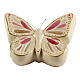 Urne papillon blanc, or et rose 16x38x28 cm 6 litres s1