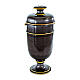 Black amphora urn with gold details 18x51 5L s1