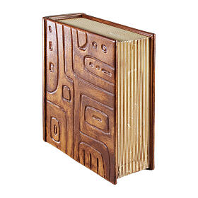 Urna libro marrón y oro 26x12x31 5lt
