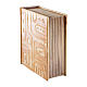 Urna libro marrón claro y oro 26x12x31 5lt s1