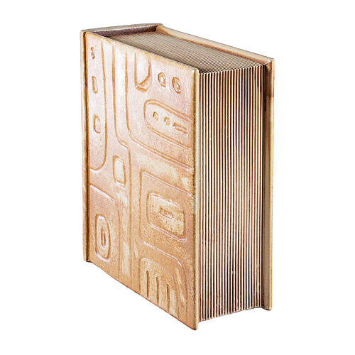 Urne livre marron clair et or 26x12x31 cm 5 litres 1