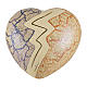Orange and blue marble effect urn, heart-shaped, 5.5x12x11 in, 5L s1